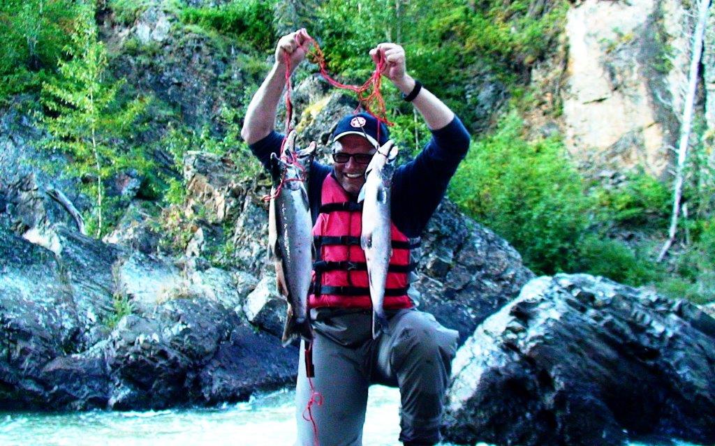 a man standing on a rock