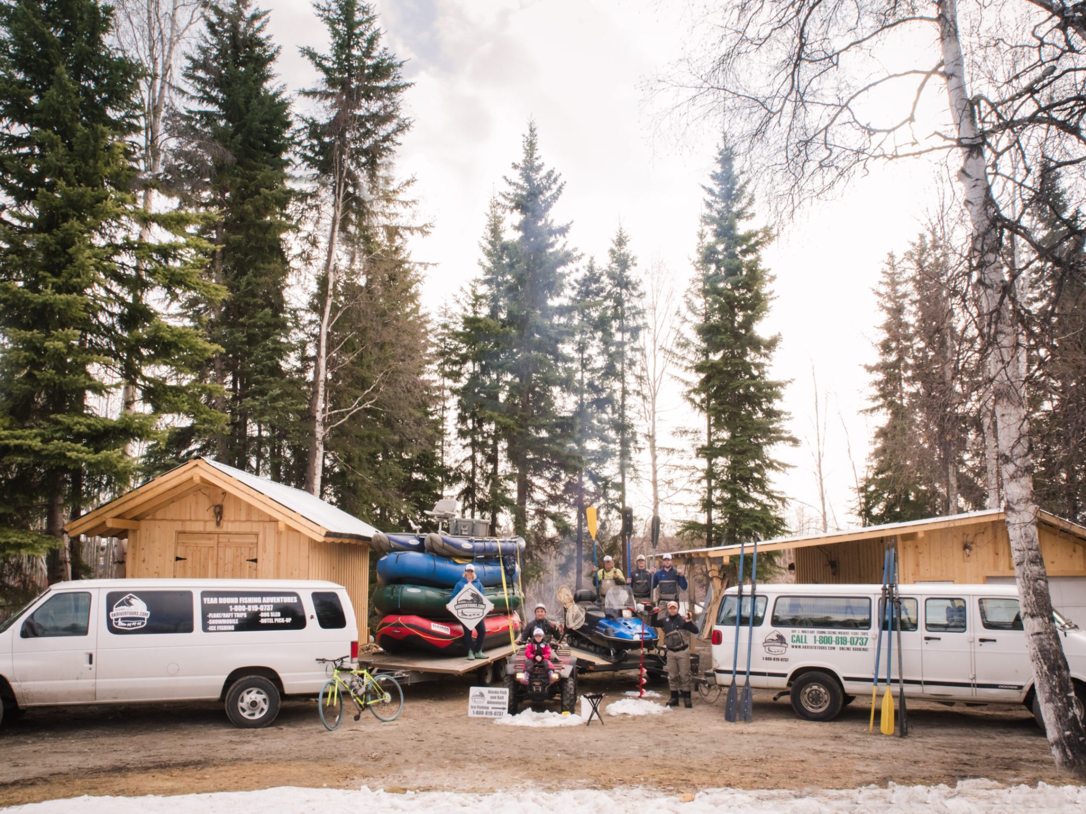 a truck is parked in front of a car
