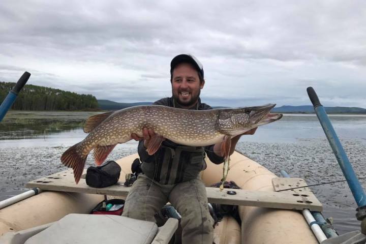 a person holding a fish in the water