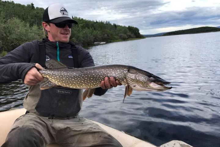a person holding a fish in the water