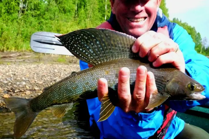 a man holding a fish